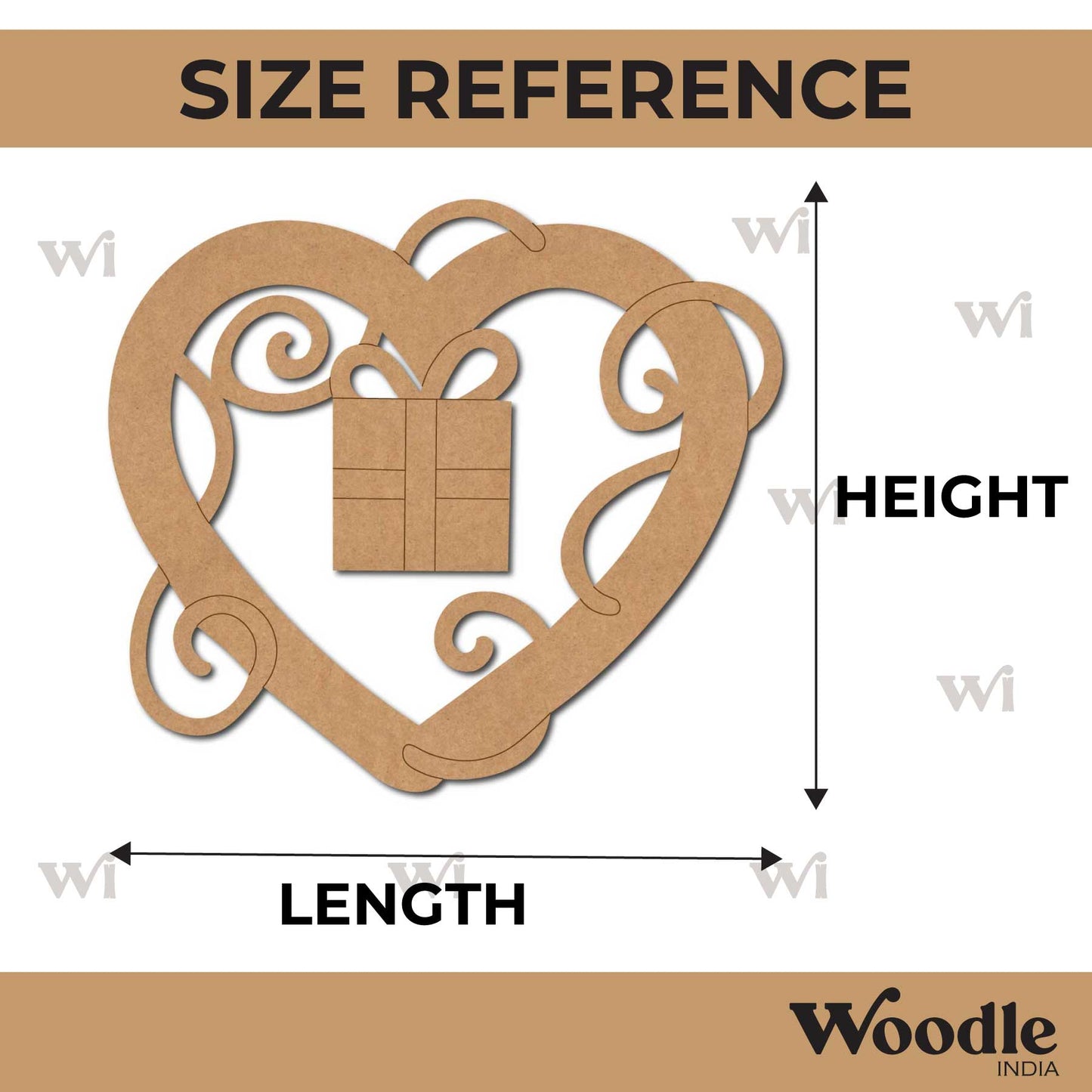 Heart Gift Pre Marked MDF Design 1