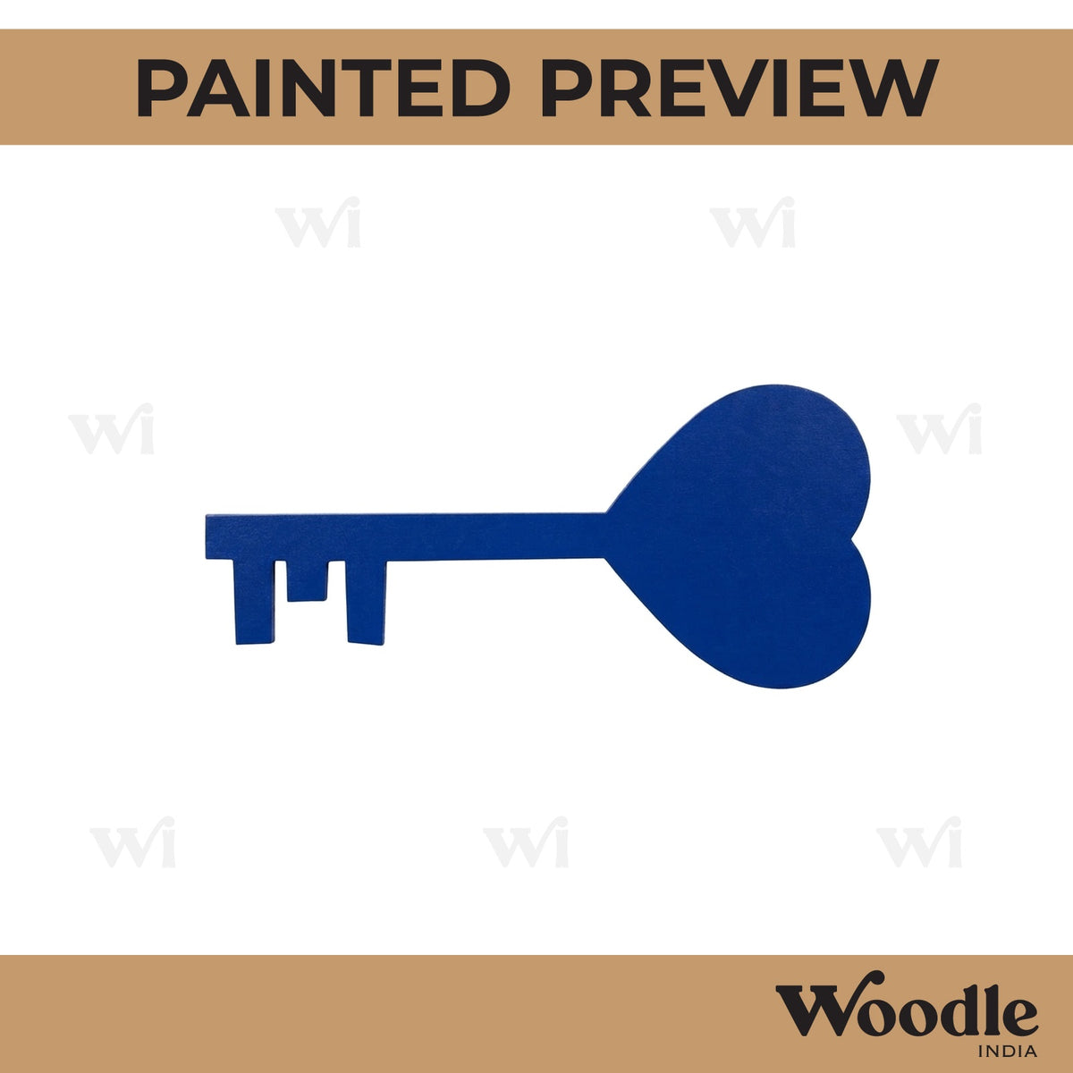 Heart Key Cutout MDF Design 1
