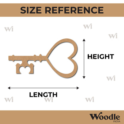 Heart Key Cutout MDF Design 2