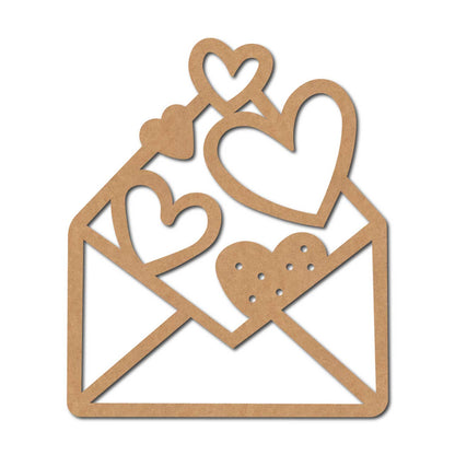 Heart Letter Cutout MDF Design 1