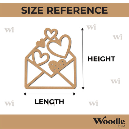 Heart Letter Cutout MDF Design 1