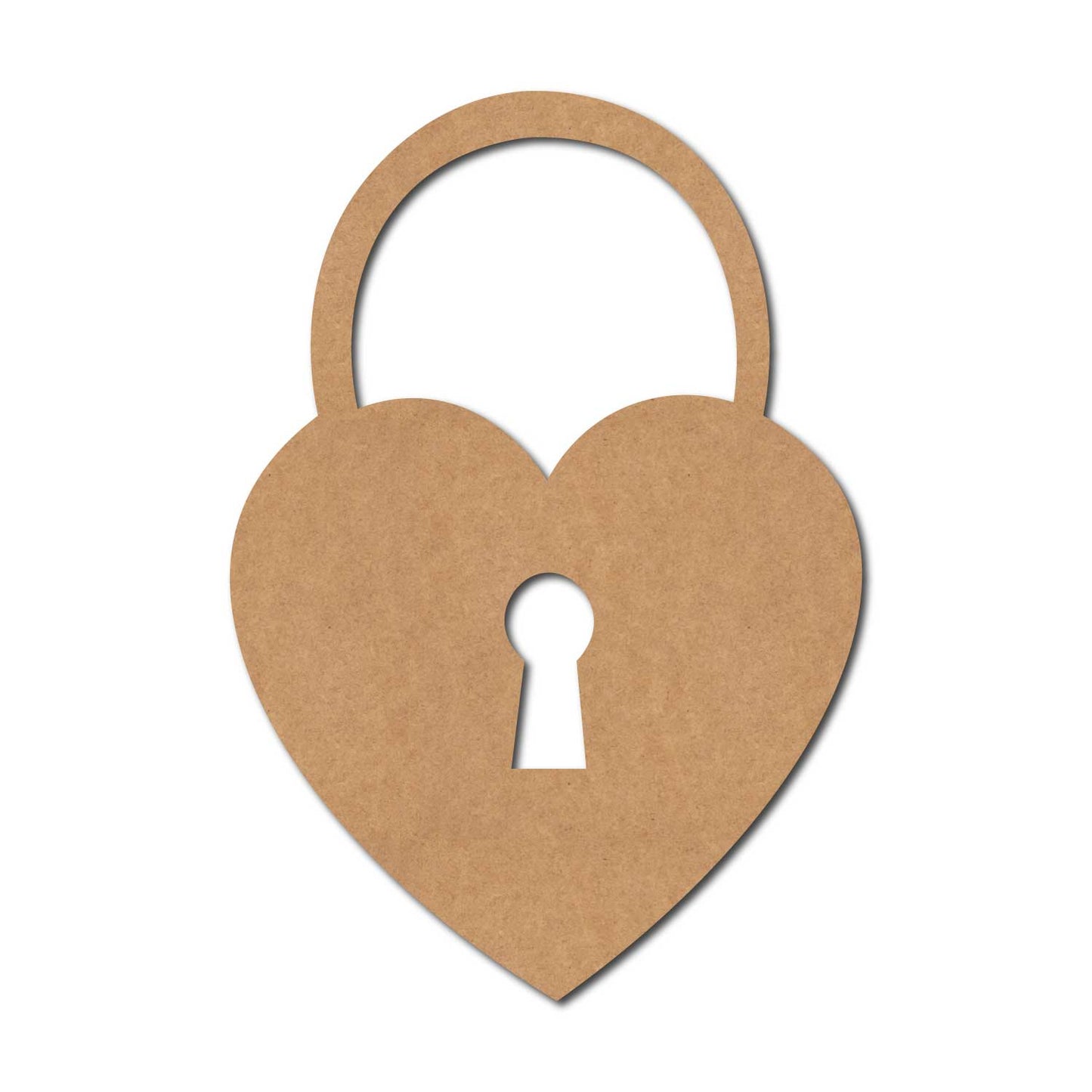 Heart Lock Cutout MDF Design 1