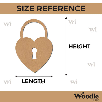 Heart Lock Cutout MDF Design 1