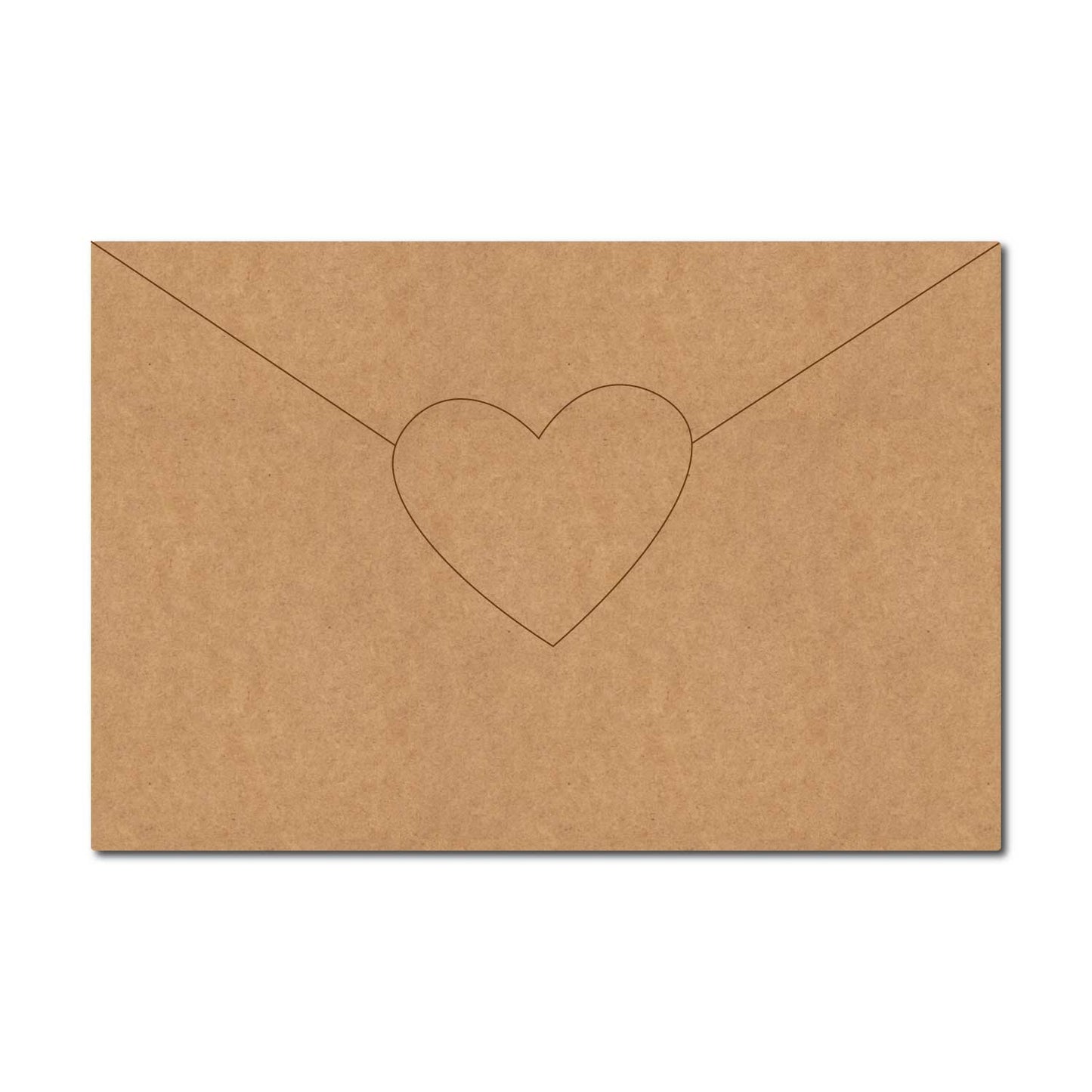 Heart Mail Letter Pre Marked MDF Design 1