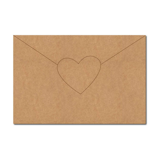 Heart Mail Letter Pre Marked MDF Design 1