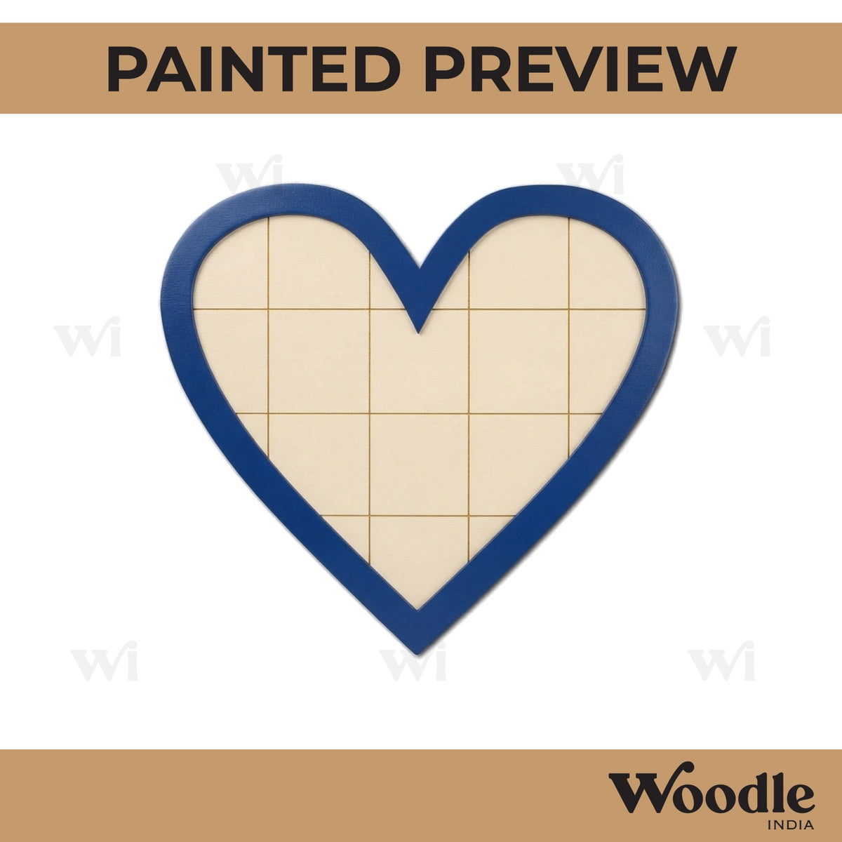 Heart Pre Marked Base MDF Design 1