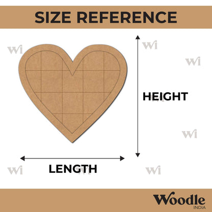 Heart Pre Marked Base MDF Design 1