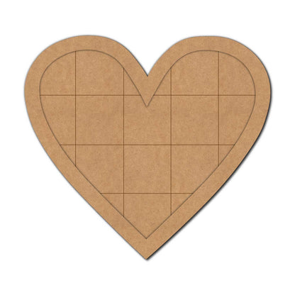 Heart Pre Marked Base MDF Design 1