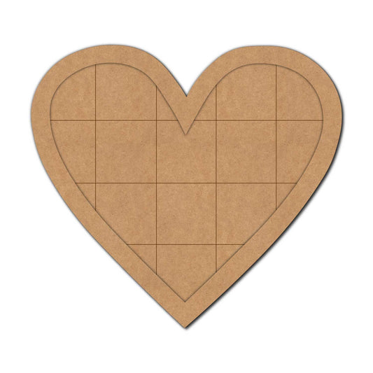Heart Pre Marked Base MDF Design 1