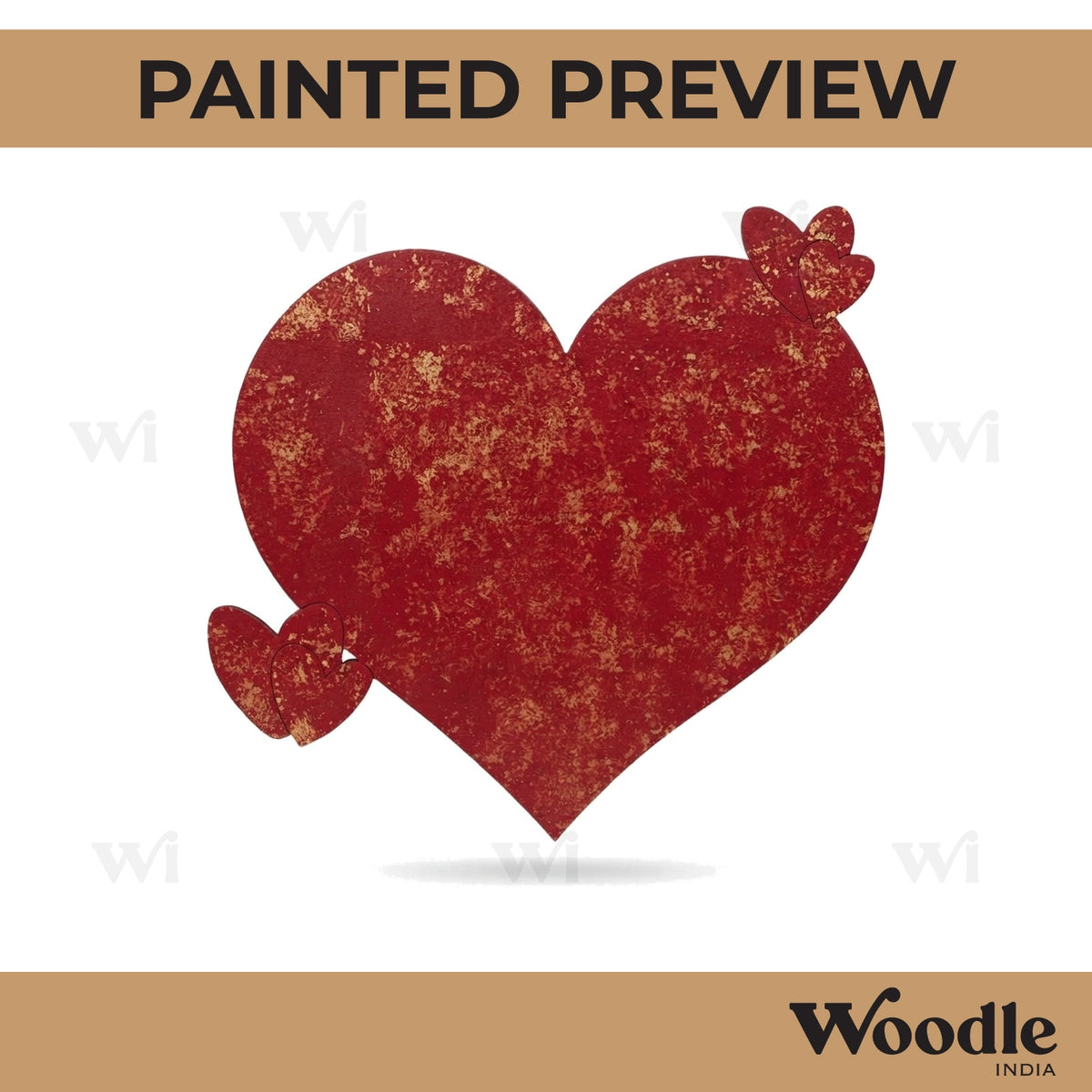 Heart Pre Marked Base MDF Design 2