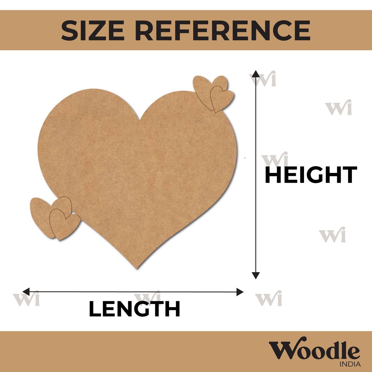 Heart Pre Marked Base MDF Design 2