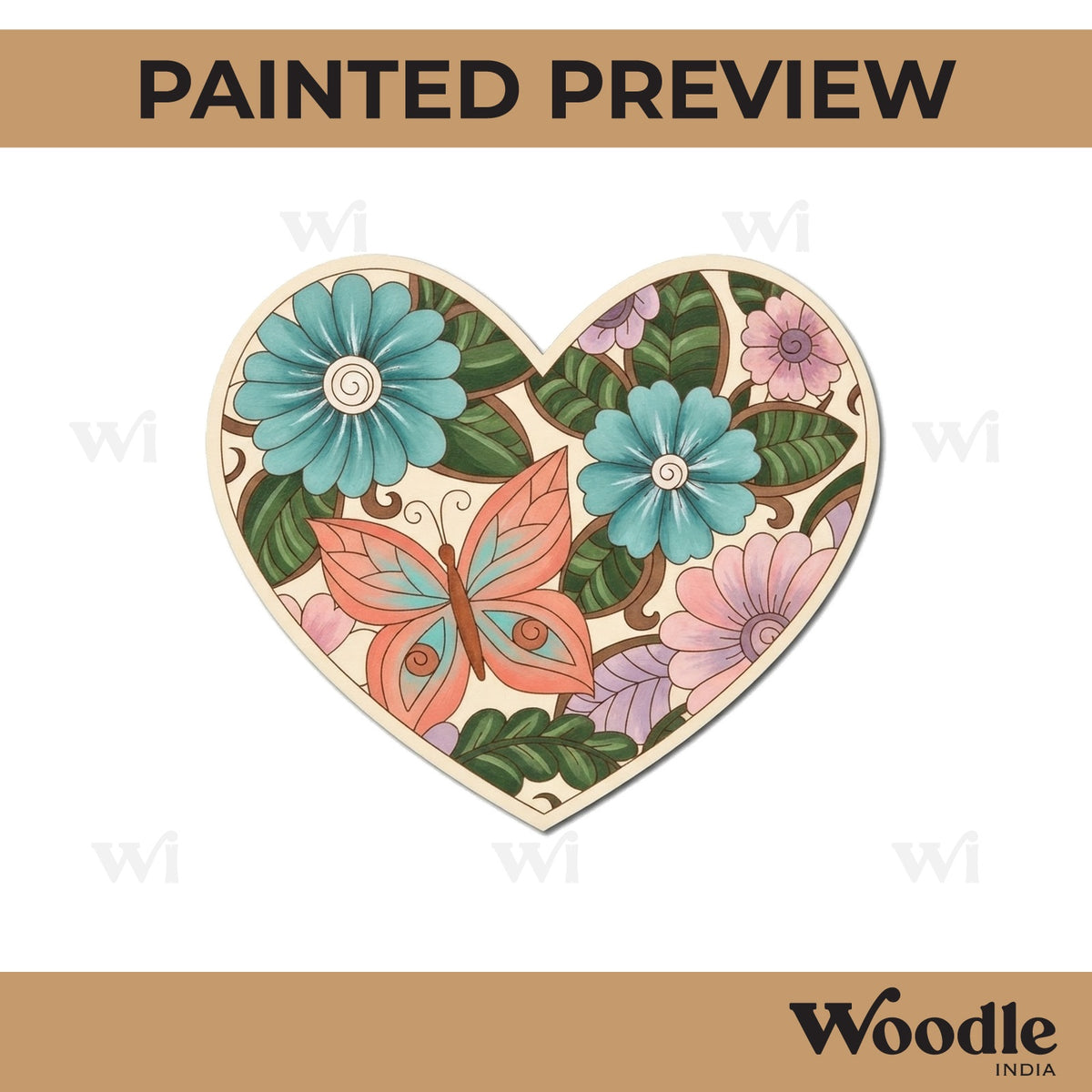 Heart Pre Marked MDF Design 1