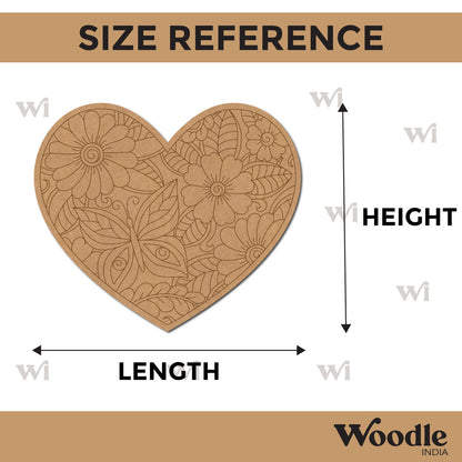 Heart Pre Marked MDF Design 1