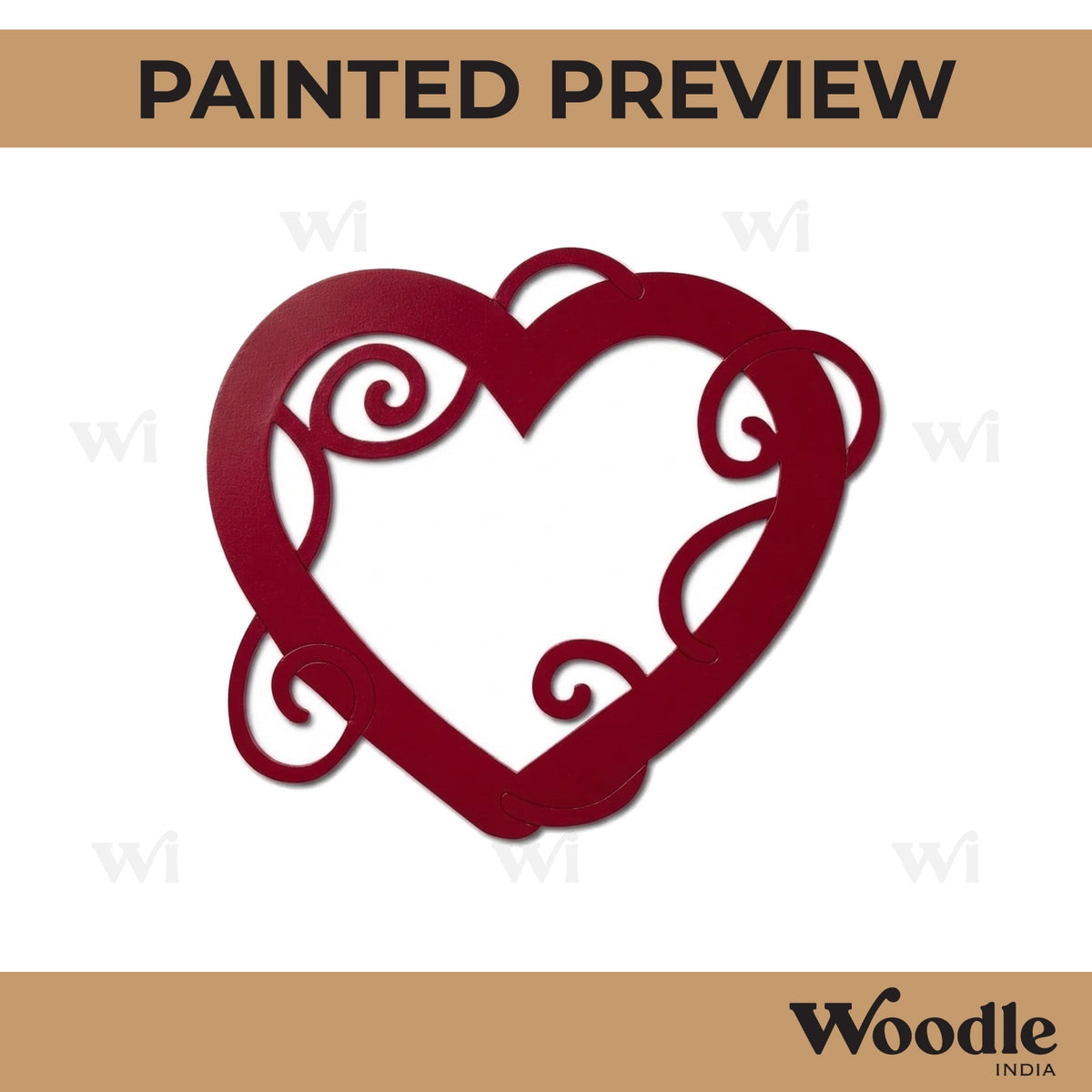 Heart Pre Marked MDF Design 2