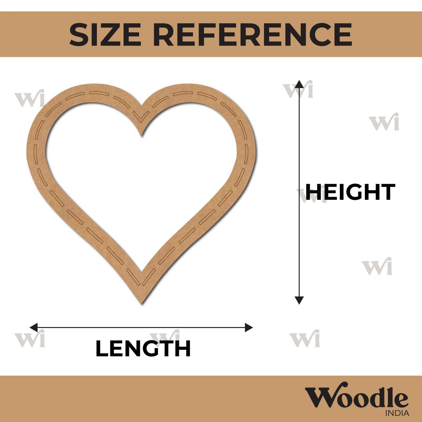 Heart Pre Marked MDF Design 3