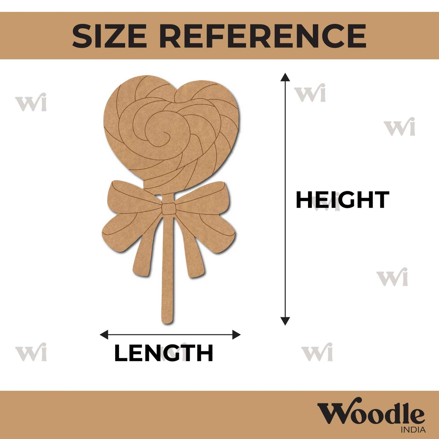 Heart Shaped Candy Pre Marked MDF Design 1