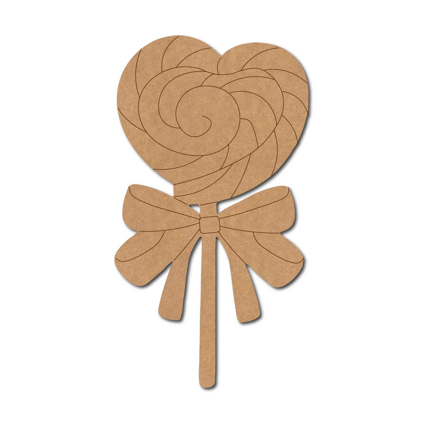 Heart Shaped Candy Pre Marked MDF Design 1