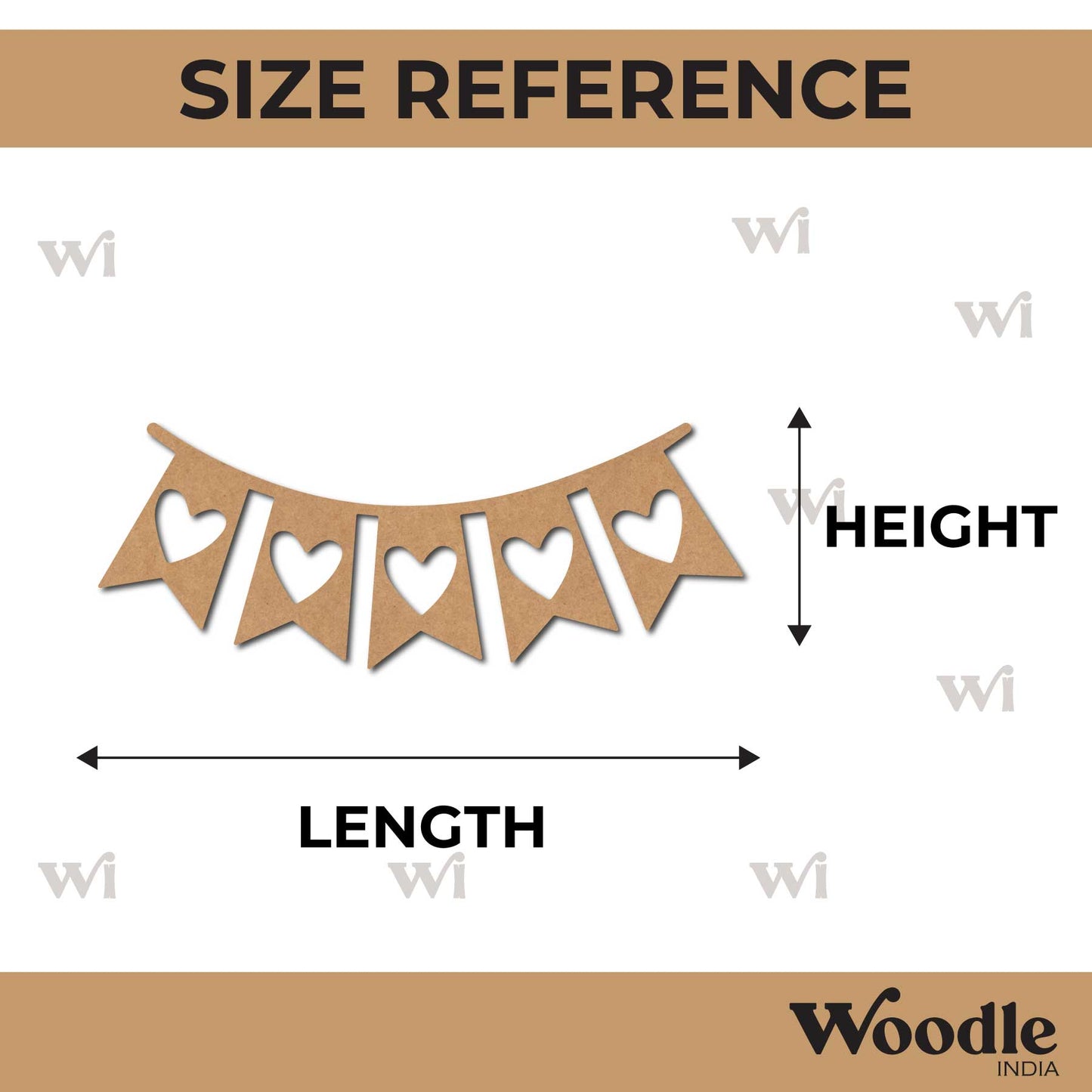 Heart Toran Cutout MDF Design 1