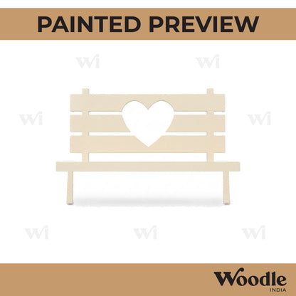 Heart Bench Cutout MDF Design 1