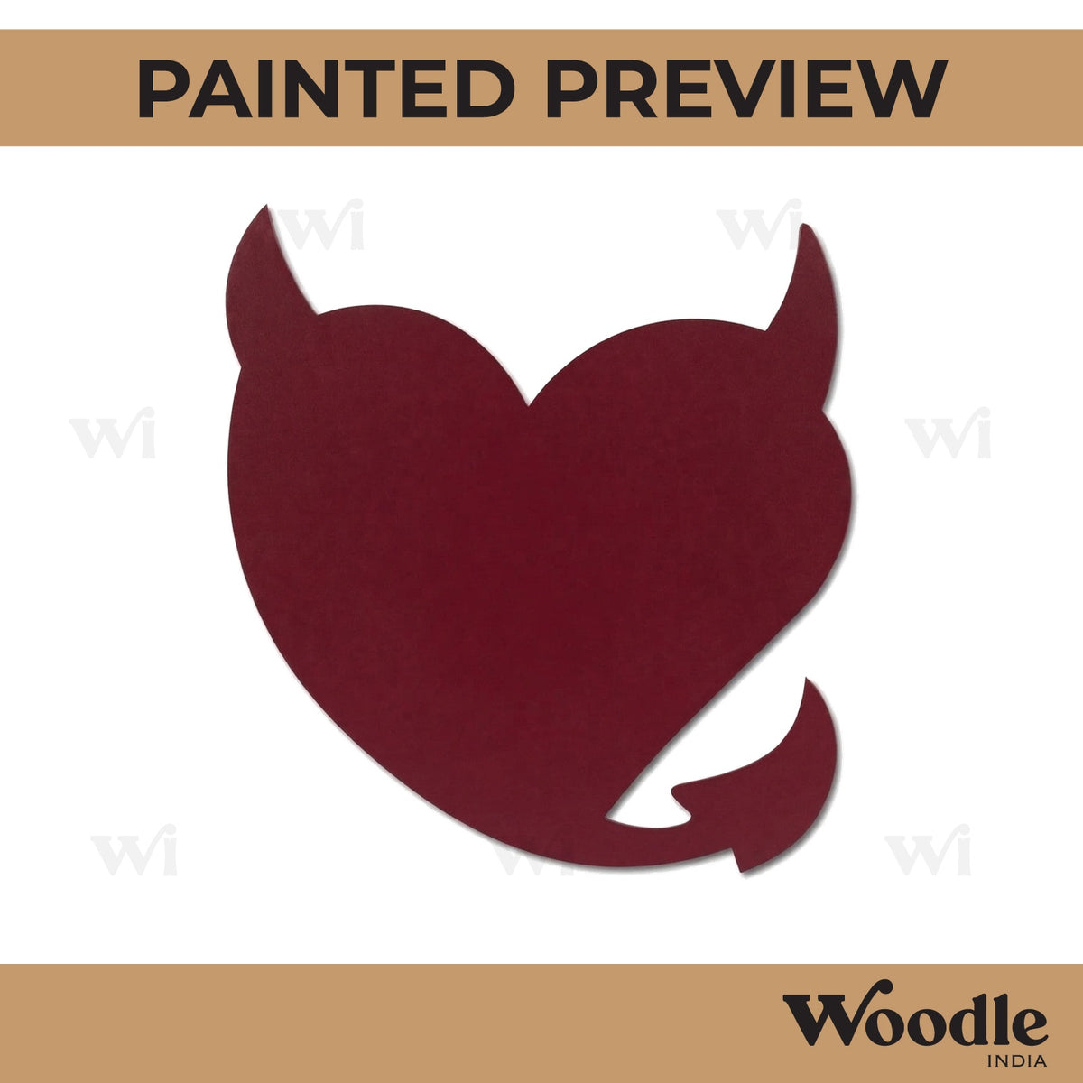 Heart Devil Cutout MDF Design 2
