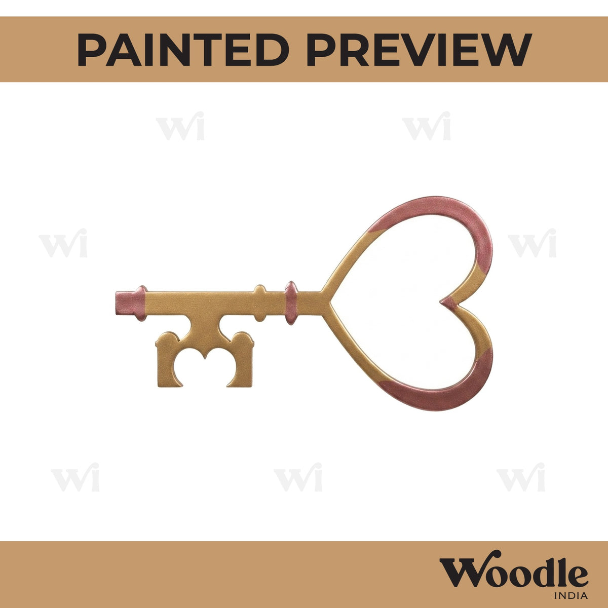 Heart Key Cutout MDF Design 2