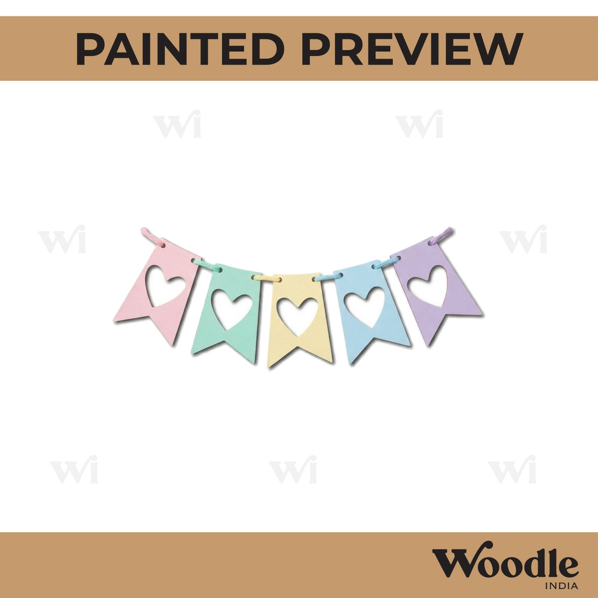 Heart Toran Cutout MDF Design 1