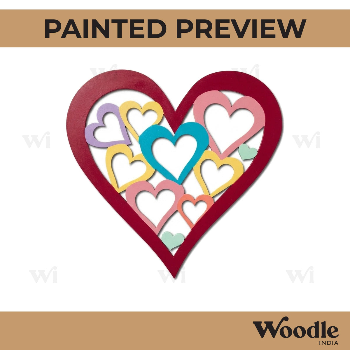 Hearts Cutout MDF Design 1