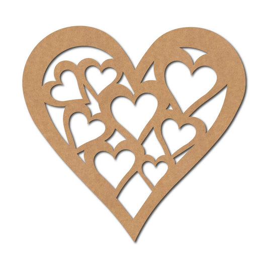 Hearts Cutout MDF Design 1