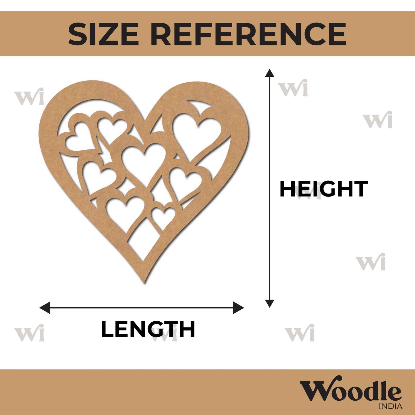 Hearts Cutout MDF Design 1