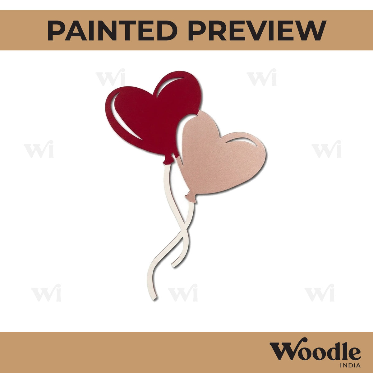 Hearts Cutout MDF Design 2