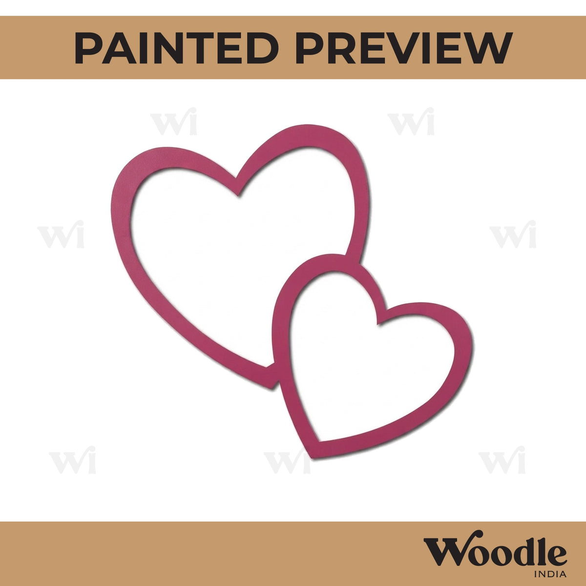 Hearts Cutout MDF Design 3