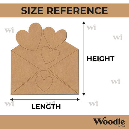 Hearts Mail Letter Pre Marked MDF Design 1