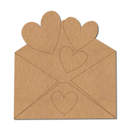Hearts Mail Letter Pre Marked MDF Design 1
