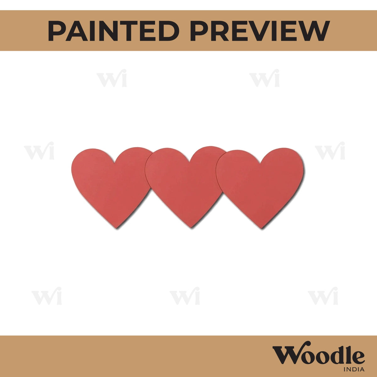 Hearts Pre Marked MDF Design 1