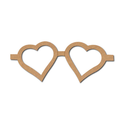 Hearts Spectacles Pre Marked MDF Design 1