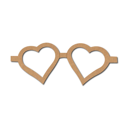 Hearts Spectacles Pre Marked MDF Design 1