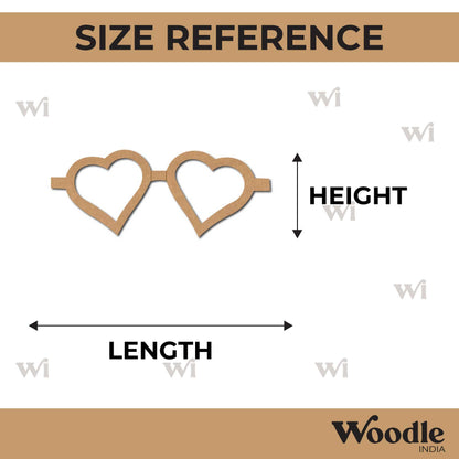 Hearts Spectacles Pre Marked MDF Design 1