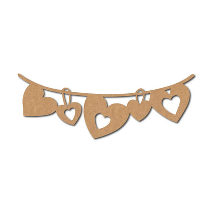 Hearts Toran MDF Design 1