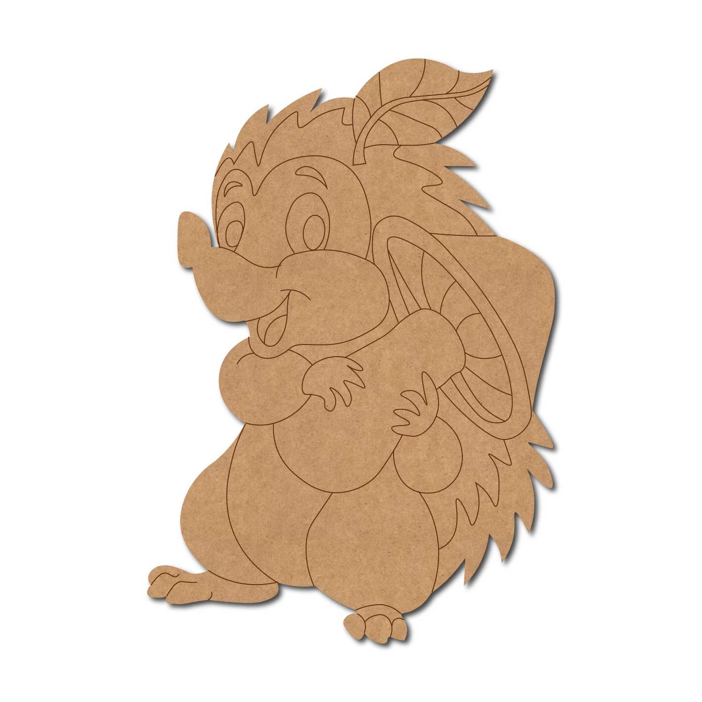 Hedgehog With Mushroom Pre Marked MDF Design 1