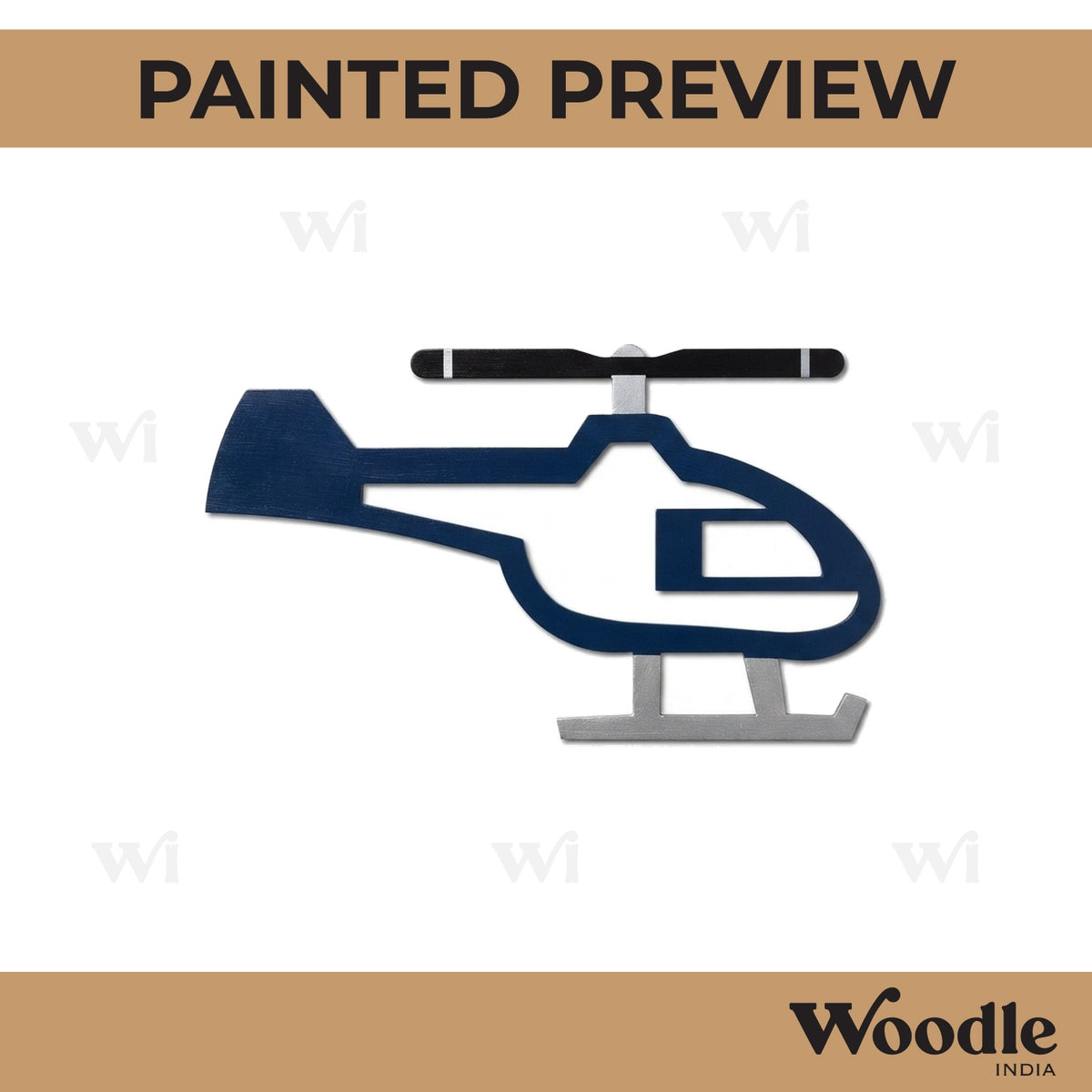 Helicopter Cutout MDF Design 1