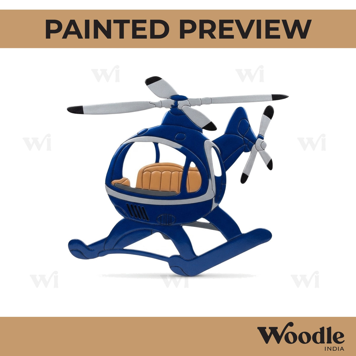 Helicopter Pre Marked MDF Design 1