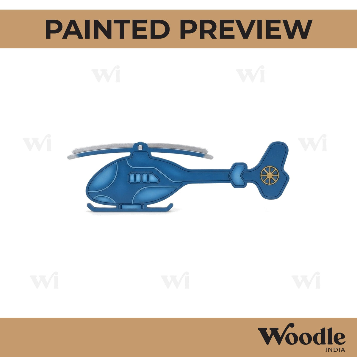 Helicopter Pre Marked MDF Design 2