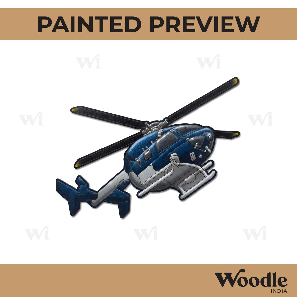 Helicopter Pre Marked MDF Design 3