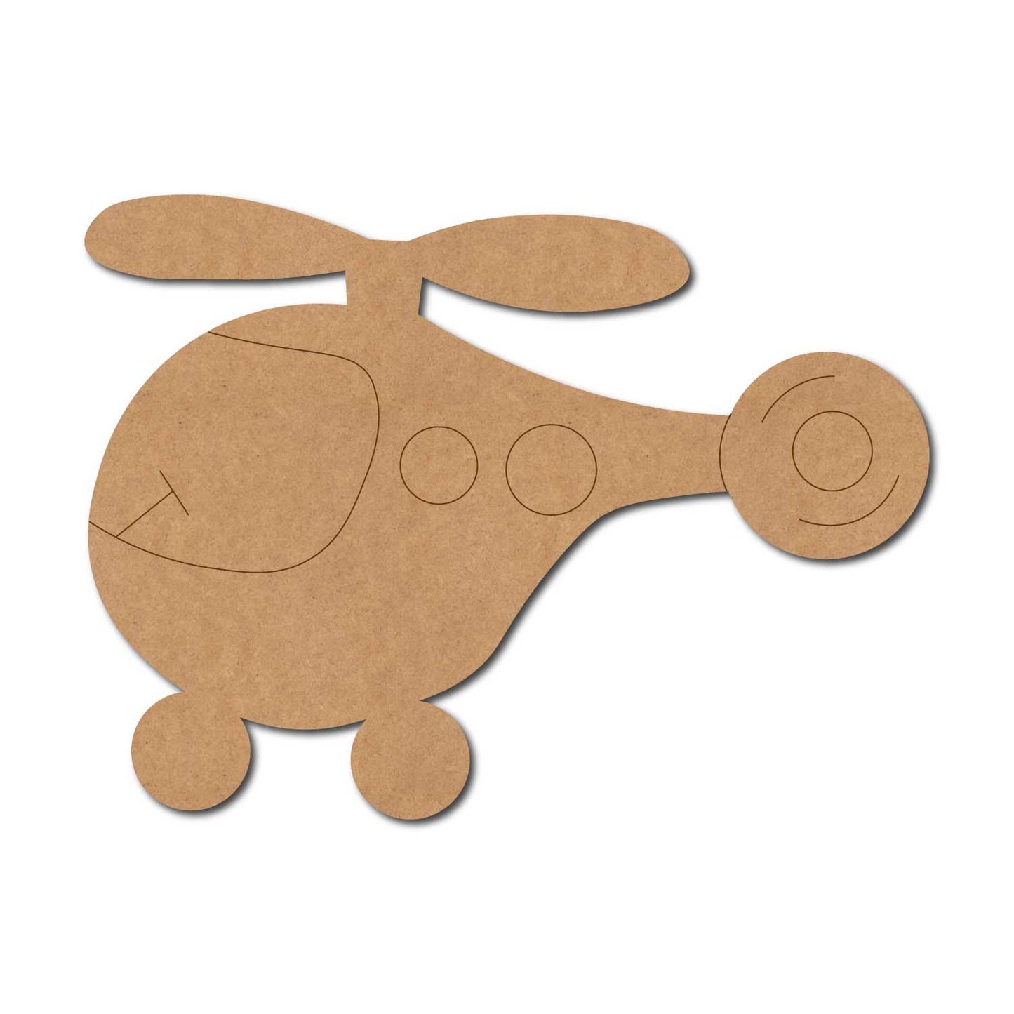 Helicopter Pre Marked MDF Design 4