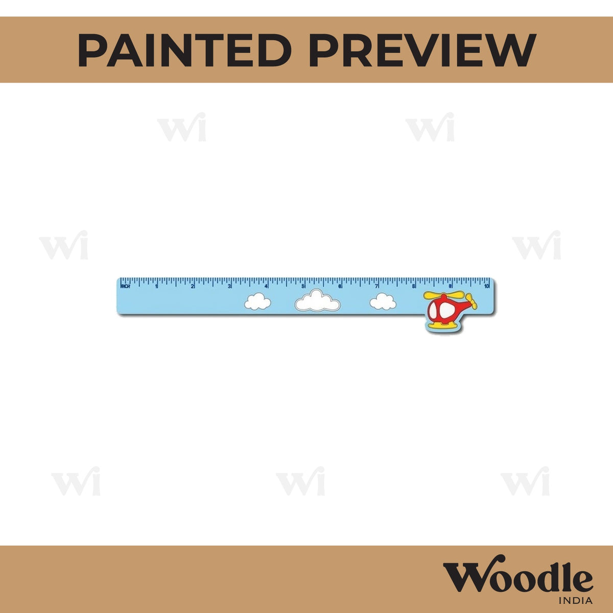Helicopter Ruler Scale MDF Design 1