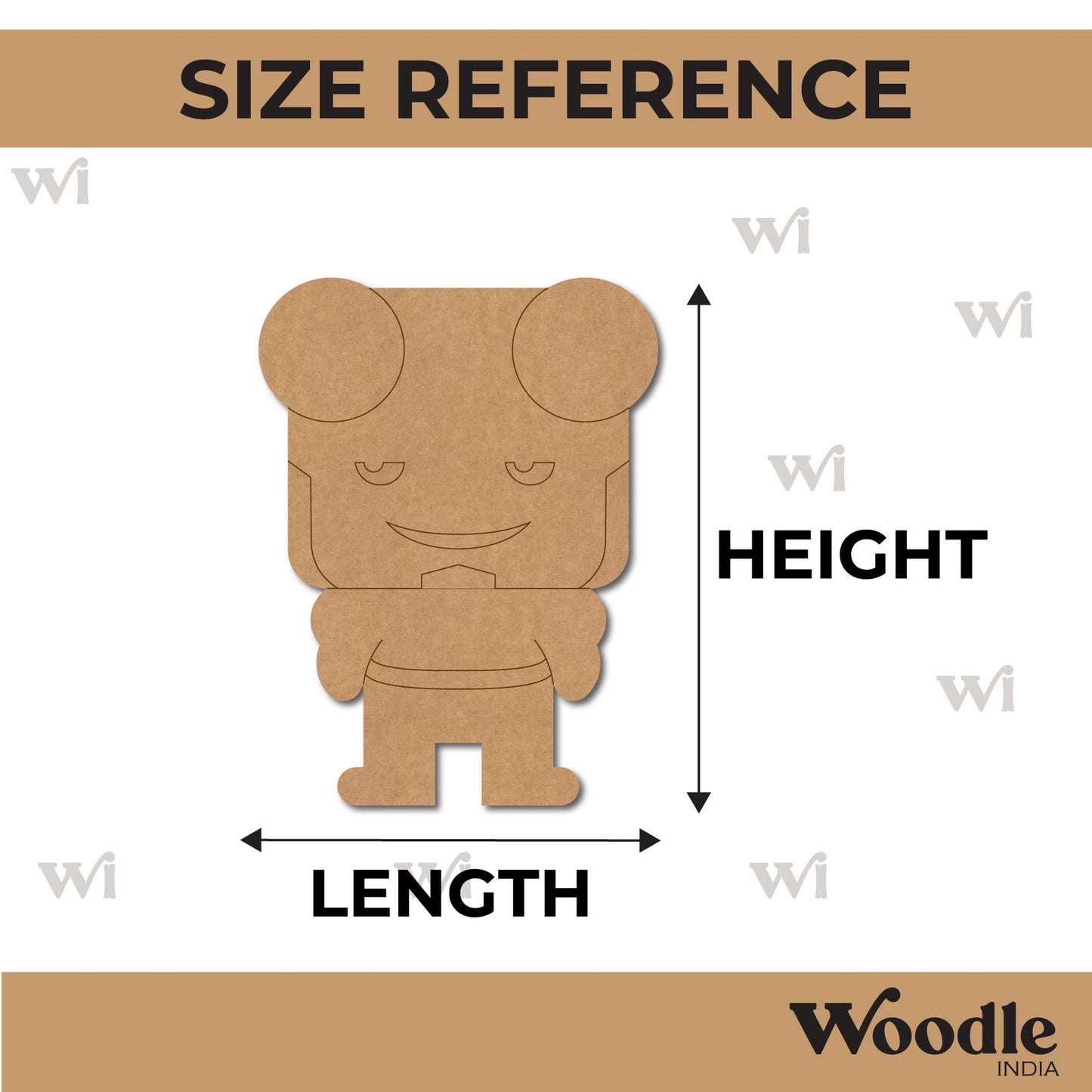 Hellboy Cartoon Pre Marked MDF Design 1