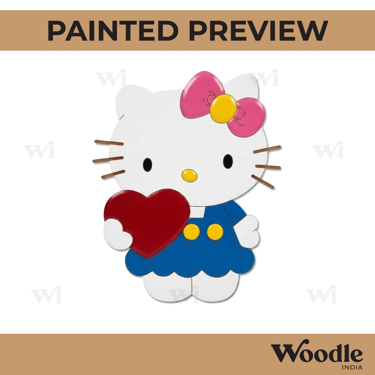 Hello Kitty Cartoon Pre Marked MDF Design 2