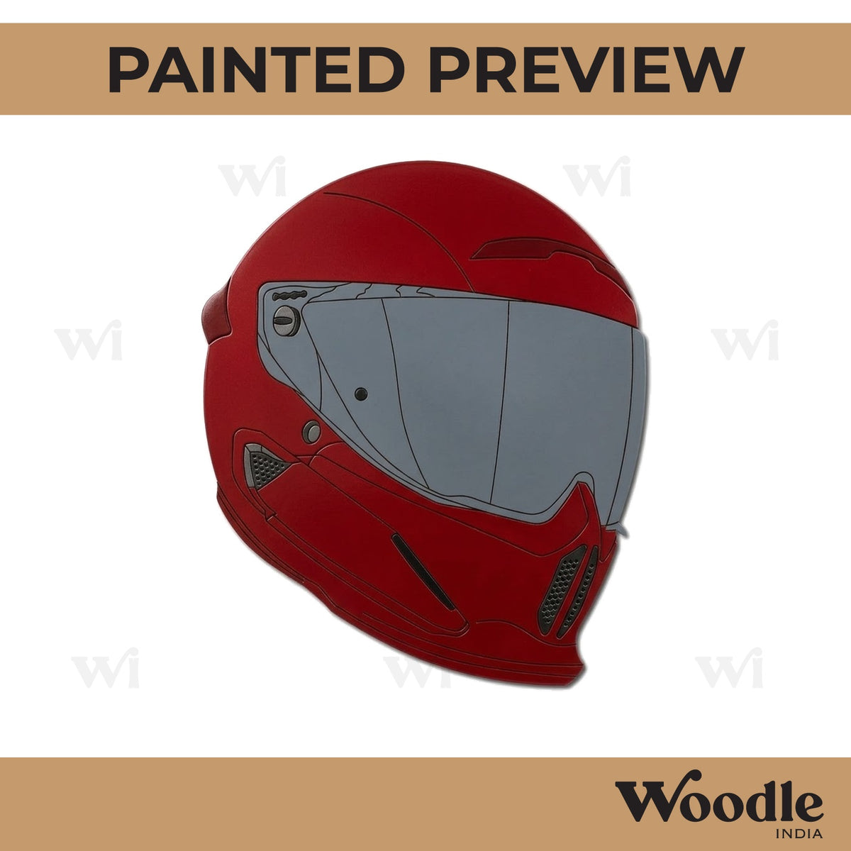Helmet Pre Marked MDF Design 1