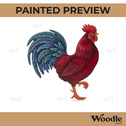 Hen Cutout MDF Design 1