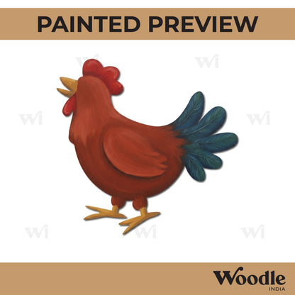 Hen Cutout MDF Design 2